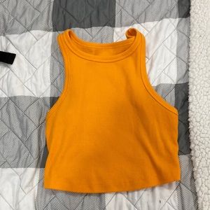 Bright orange crop tops